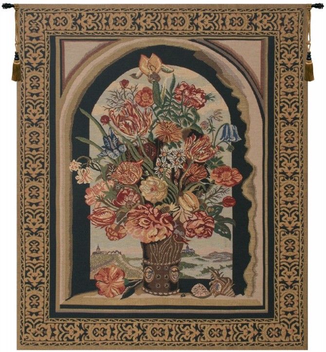 Ambrosius Bouquet Belgian Wall Tapestry Hanging, Tapestries, Woven, tapestries, tapestrys, hangings, and, the