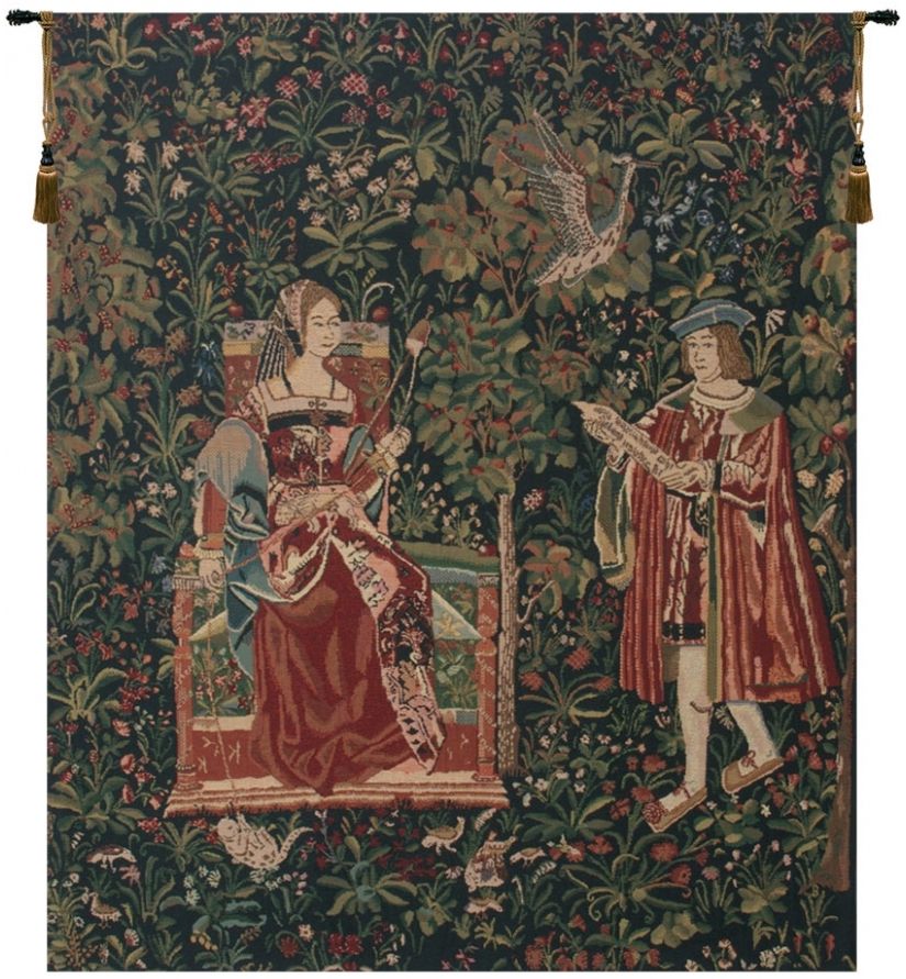 Reading in the Garden Belgian Wall Tapestry Hanging, Tapestries, Woven, tapestries, tapestrys, hangings, and, the, Renaissance, rennaisance, rennaissance, renaisance, renassance, renaissanse