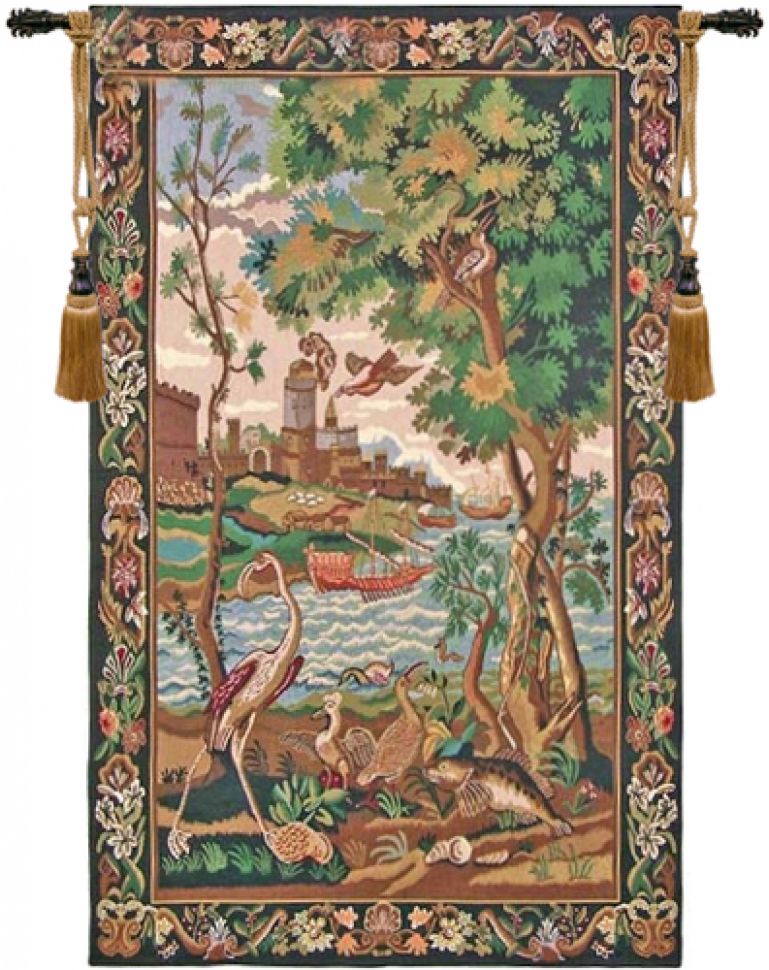 Gate to the Sea Belgian Wall Tapestry Hanging, Tapestries, Woven, tapestries, tapestrys, hangings, and, the
