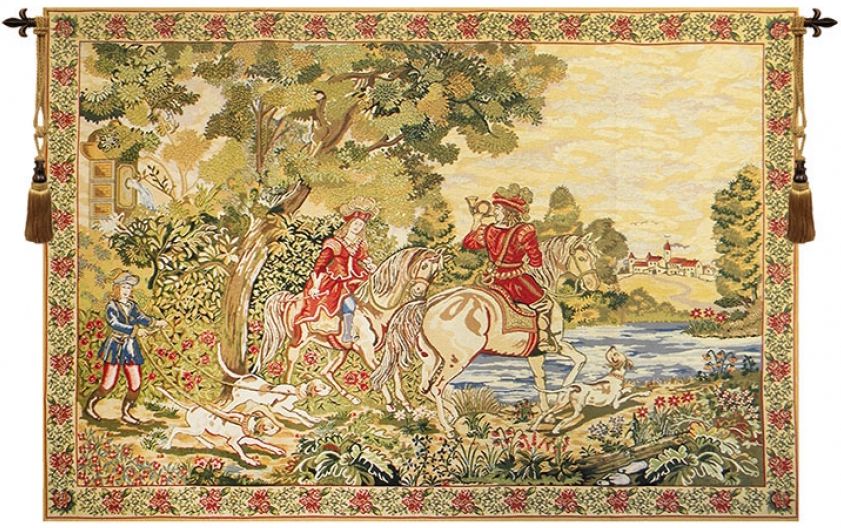 Noble Hunt Belgian Wall Tapestry Hanging, Tapestries, Woven, tapestries, tapestrys, hangings, and, the, Renaissance, rennaisance, rennaissance, renaisance, renassance, renaissanse