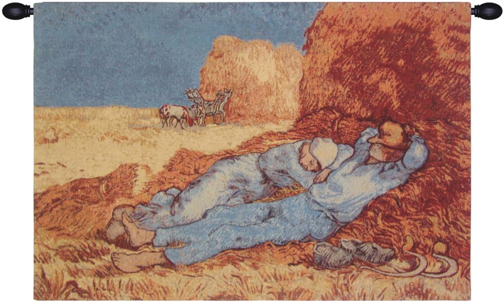 Van Gogh Repose of the Farmer Belgian Wall Tapestry Hanging, Tapestries, Woven, tapestries, tapestrys, hangings, and, the