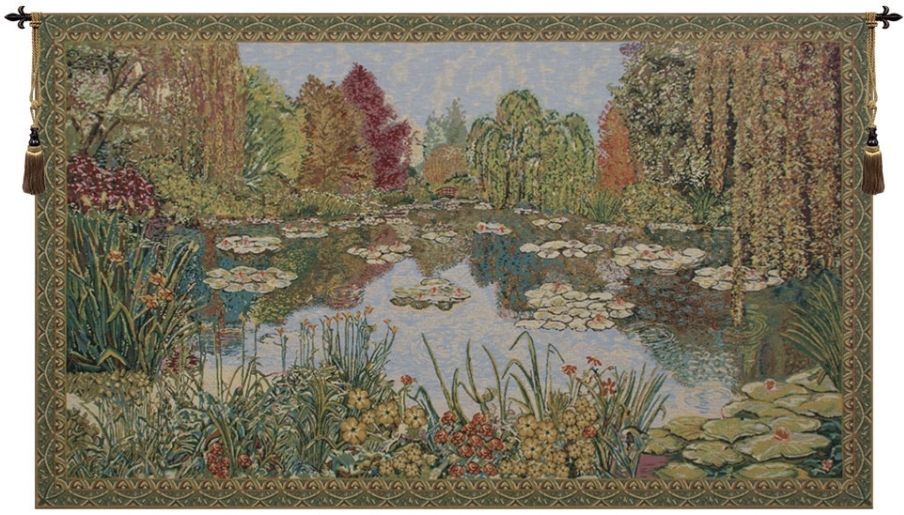 Parc de Monet Belgian Wall Tapestry Hanging, Tapestries, Woven, tapestries, tapestrys, hangings, and, the