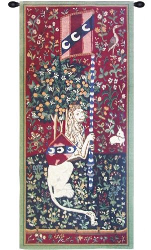 Portiere du Lion Unicorn Belgian Wall Tapestry Hanging, Tapestries, Woven, tapestries, tapestrys, hangings, and, the, Renaissance, rennaisance, rennaissance, renaisance, renassance, renaissanse