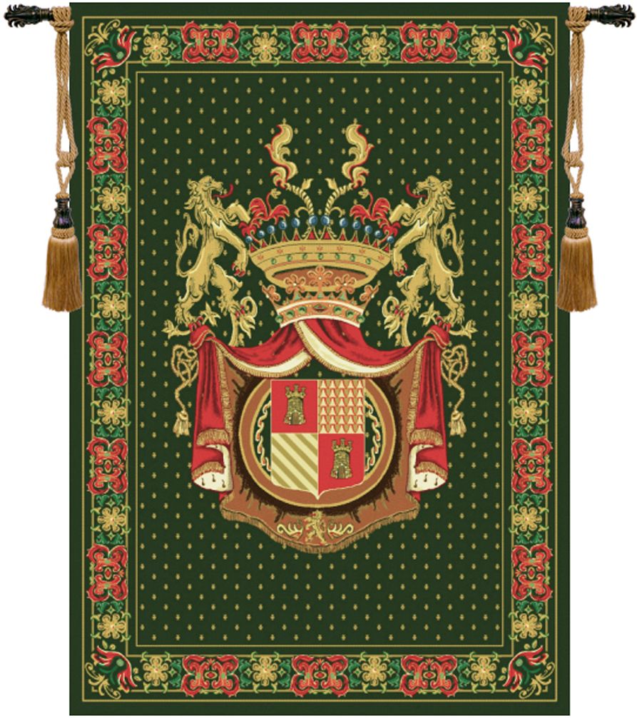 Royal Crest II Belgian Wall Tapestry Hanging, Tapestries, Woven, tapestries, tapestrys, hangings, and, the