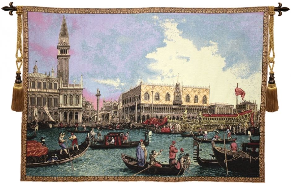Bucintoro Venice Italian Wall Tapestry Hanging, Tapestries, Woven, tapestries, tapestrys, hangings, and, the