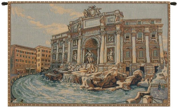 Fontana di Trevi Italian Wall Tapestry Hanging, Tapestries, Woven, tapestries, tapestrys, hangings, and, the