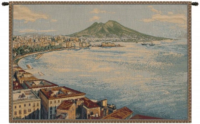 Gulf of Naples Italian Wall Tapestry Hanging, Tapestries, Woven, tapestries, tapestrys, hangings, and, the