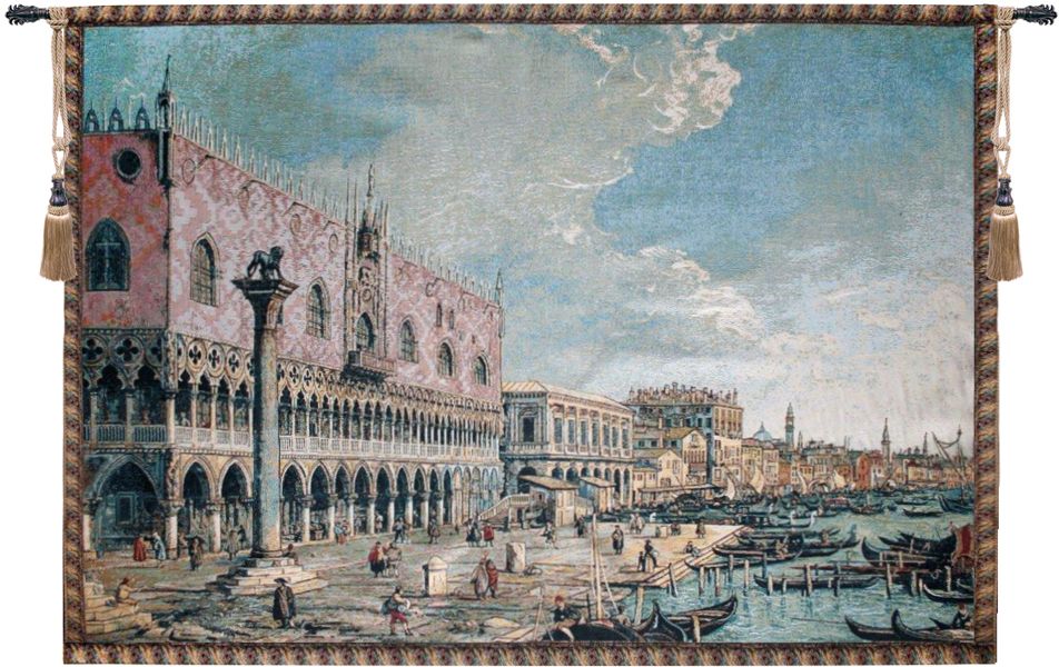 Riva Degli Schiavoni Italian Wall Tapestry Hanging, Tapestries, Woven, tapestries, tapestrys, hangings, and, the