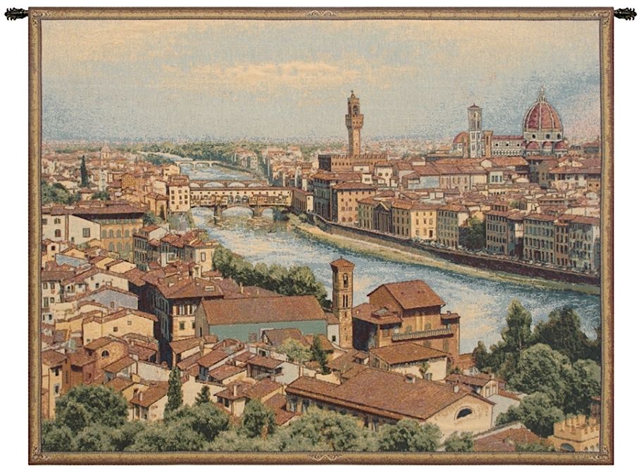 View of Florence and the Arno Italian Wall Tapestry Hanging, Tapestries, Woven, river, italy, tapestries, tapestrys, hangings, and, the, Renaissance, rennaisance, rennaissance, renaisance, renassance, renaissanse