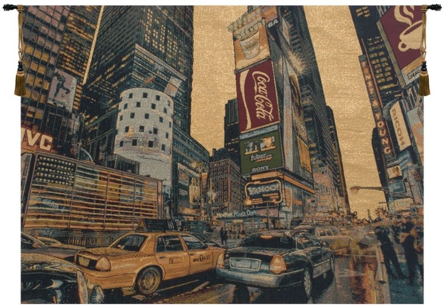 Times Square New York Italian Wall Tapestry Hanging, Tapestries, Woven, city, manhattan, tapestries, tapestrys, hangings, and, the