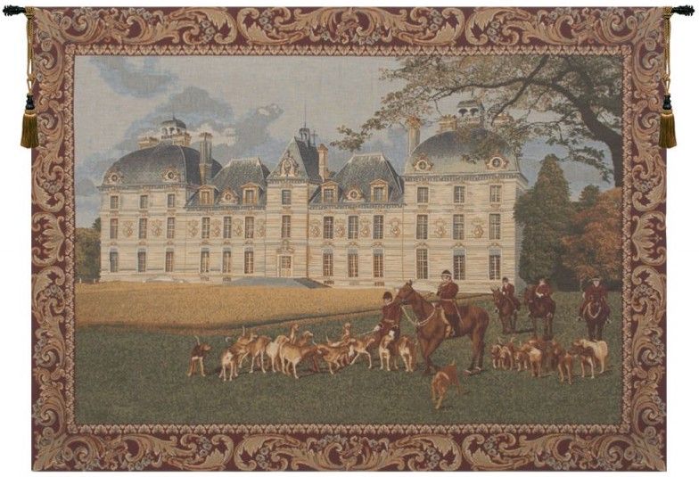 Chateau de Cheverny Belgian Wall Tapestry W-978, 10-29Inchestall, 10-29Incheswide, 17H, 21W, 27H, 30-39Inchestall, 30-39Incheswide, 33W, 36H, 50-59Incheswide, 54W, Art, Beige, Belgian, Brown, Castle, Chateau, Cheverny, Cotton, Cream, De, Europe, European, France, French, Grande, Hanging, Horizontal, Medieval, Of, Old, Olde, Palace, Tapastry, Tapestries, Tapestry, Tapistry, Wall, White, World, Woven, Belgianwoven, Europeanwoven, tapestries, tapestrys, hangings, and, the
