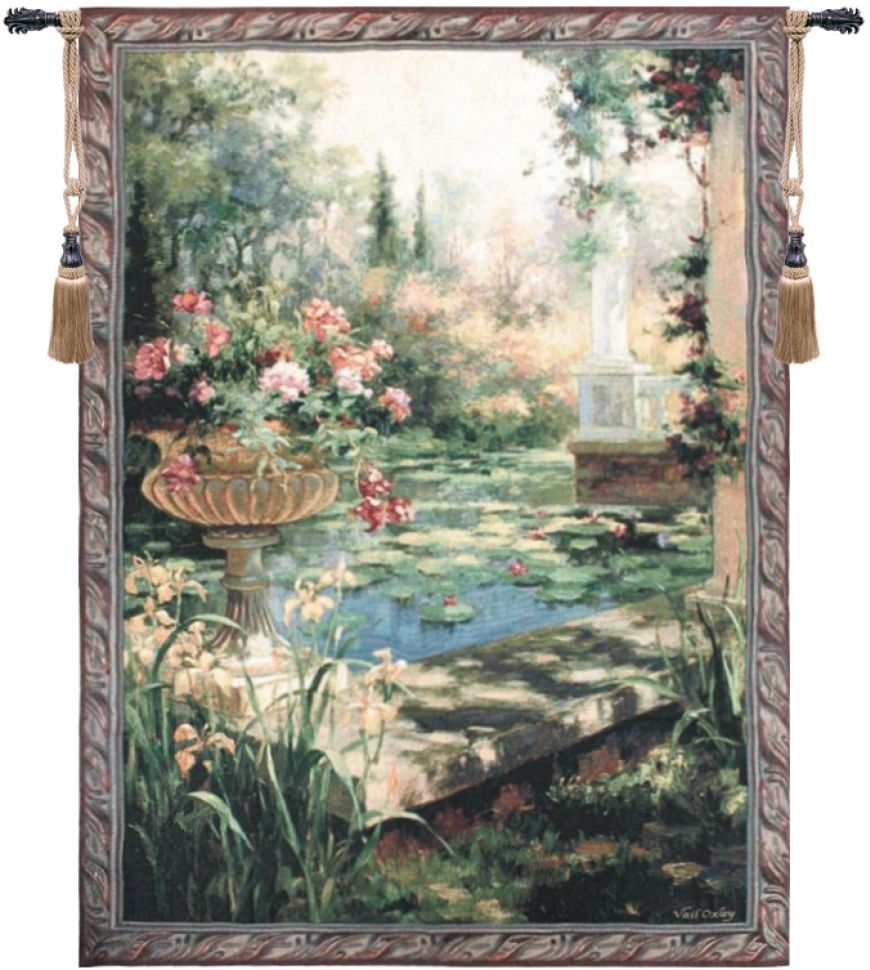 Lily Garden Wall Tapestry mww, lilies, pads, pond, pool, tapestries, tapestrys, hangings, and, the