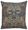 Peacock and Dragon Blue Pillow Cover 