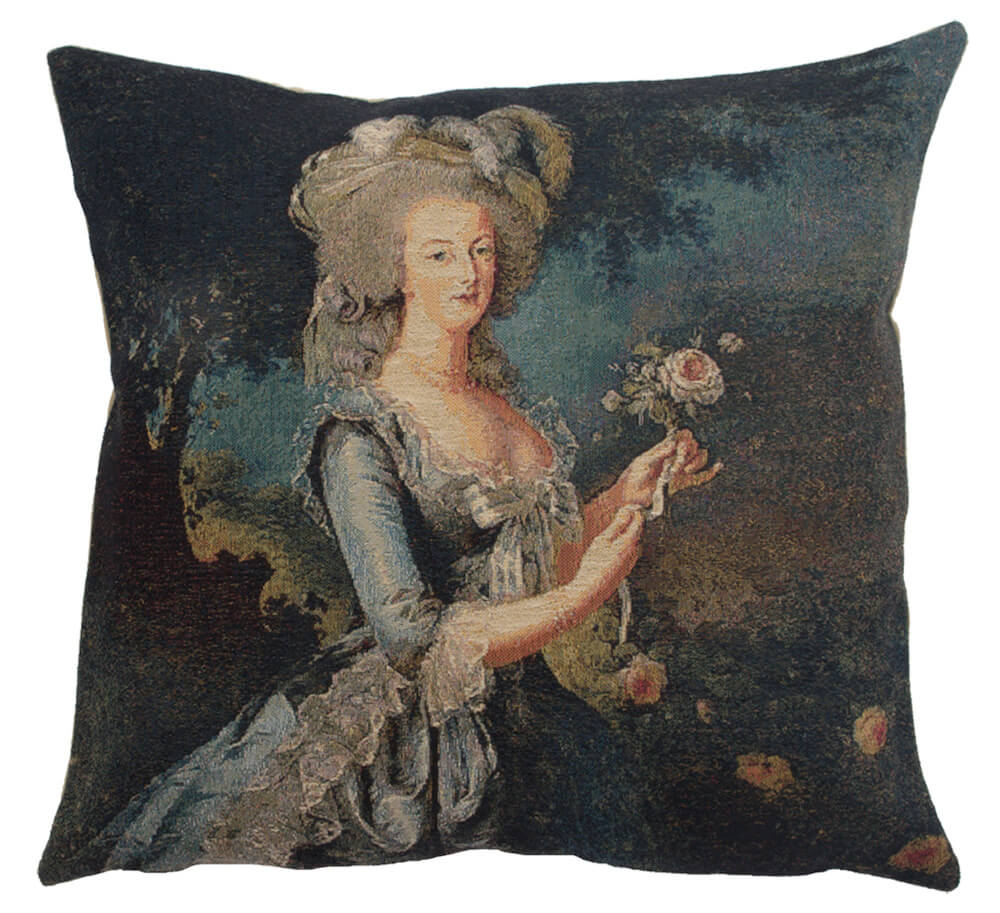 Marie Antoinette In Blue II European Pillow Cover 