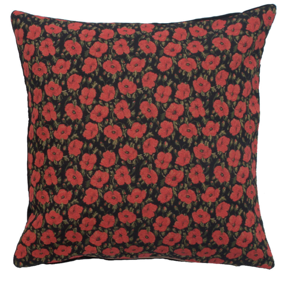 Red Poppies II European Pillow Cover 