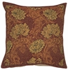 Chrysanthemum Brown Pillow Cover 