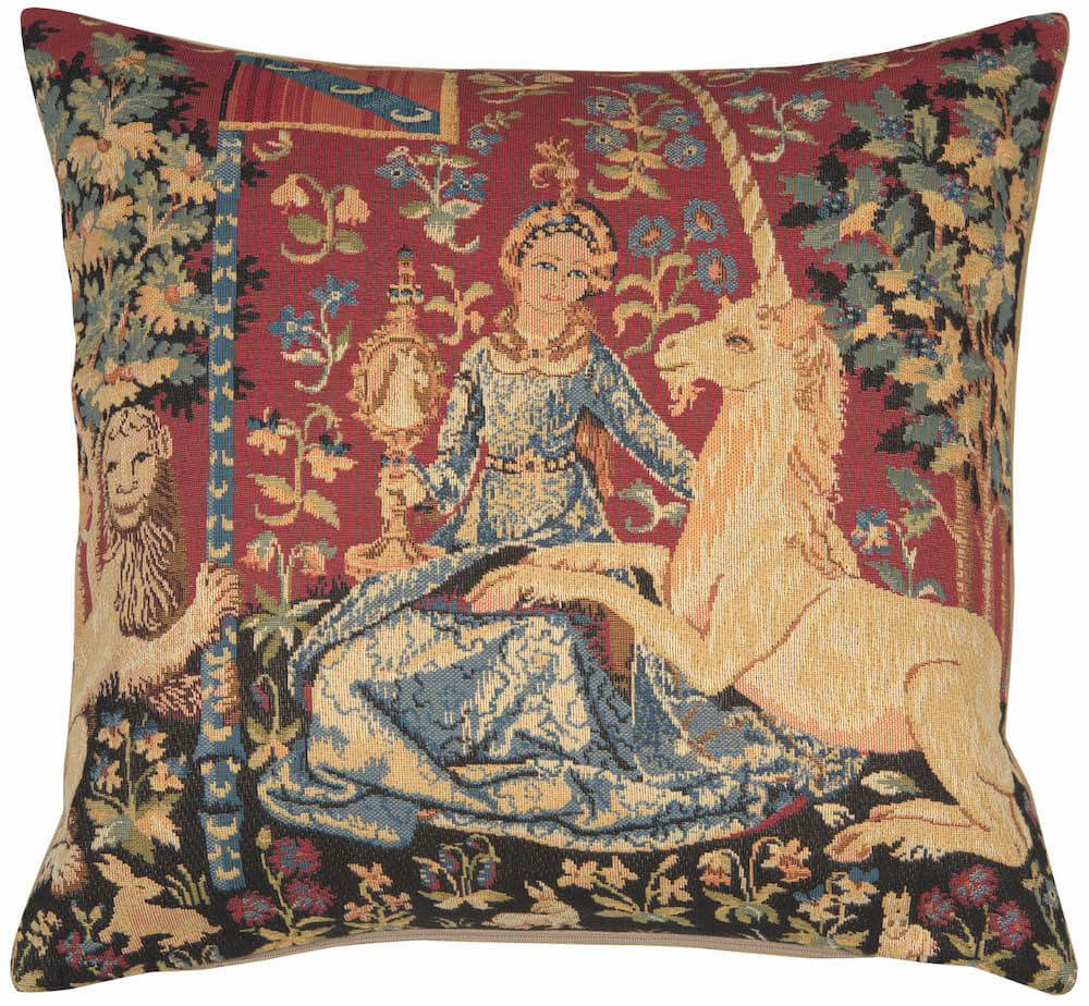 Medieval View Large European Pillow Cover 