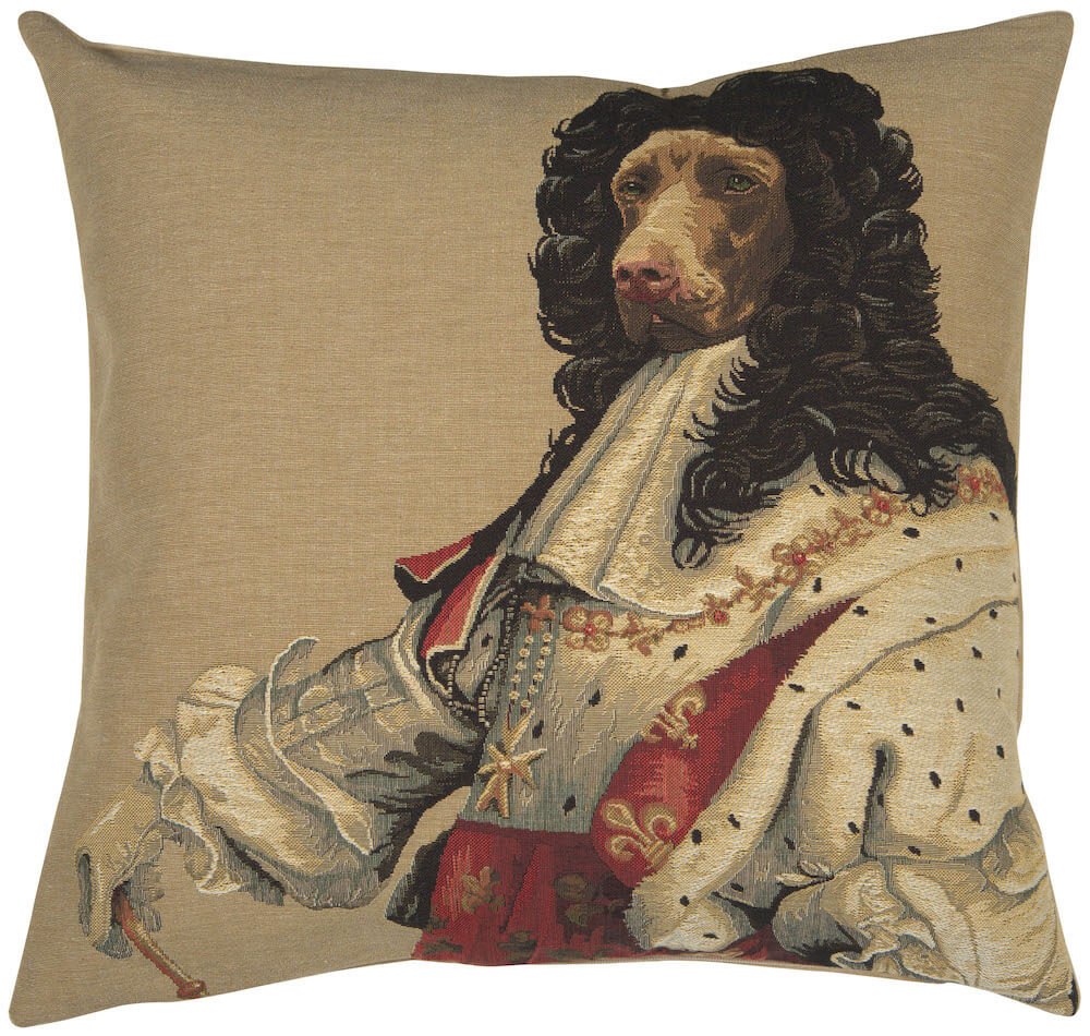 Chien Louis XIV European Pillow Cover 