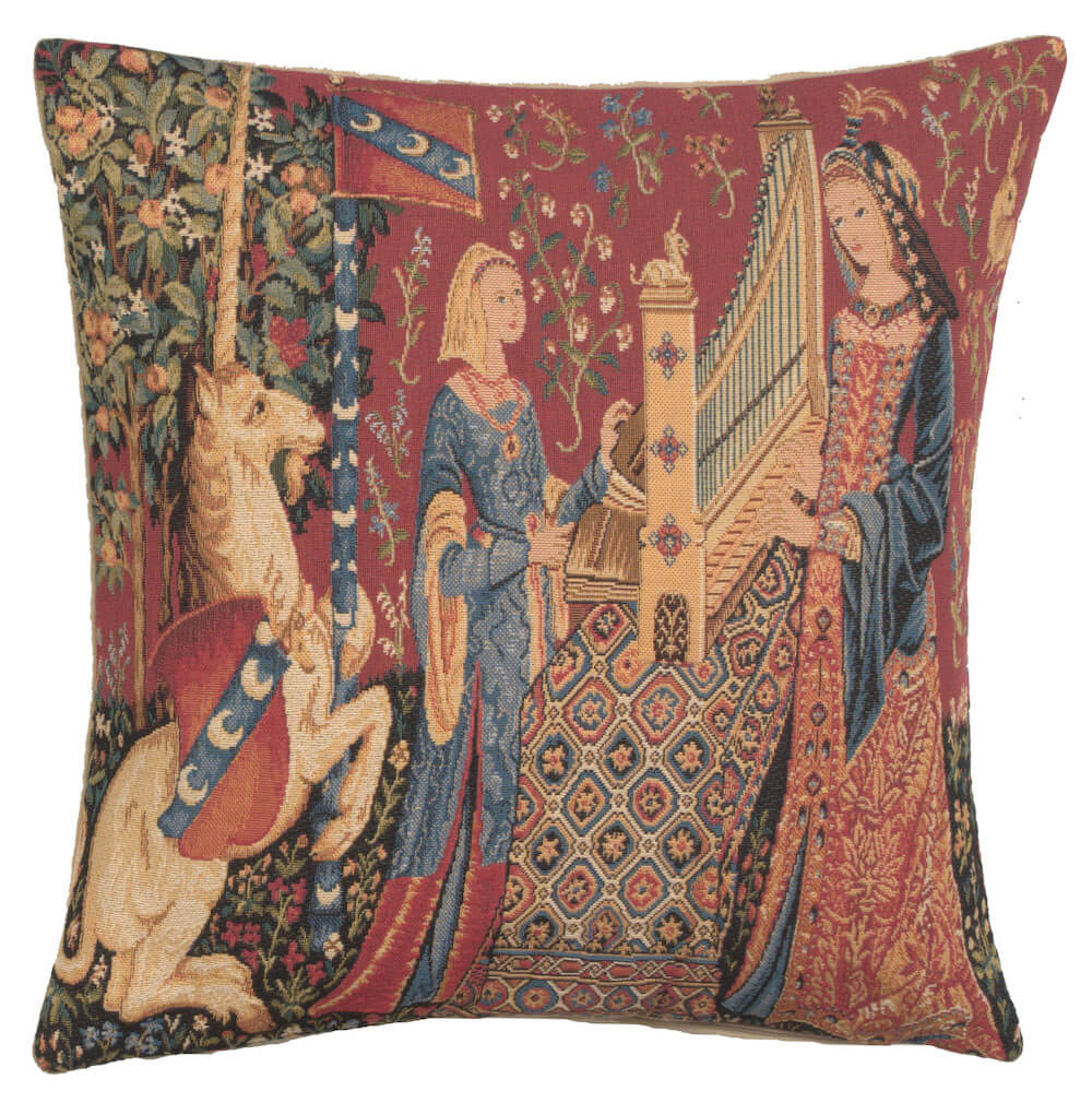 Medieval Hearing Large European Pillow Cover 