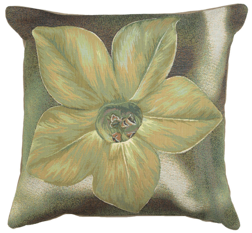 Green Star Flower French Pillow Cover 