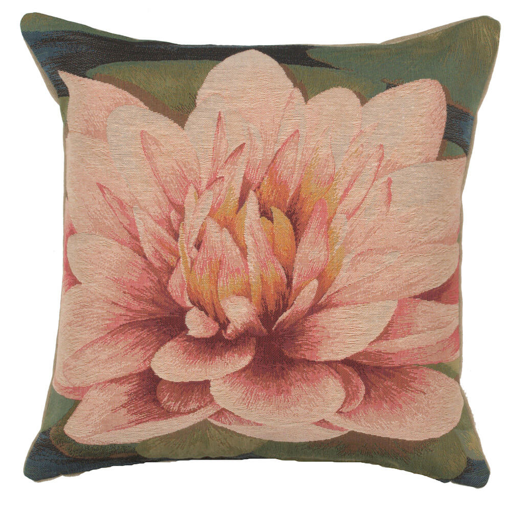 Water Lilly Flower French Pillow Cover 