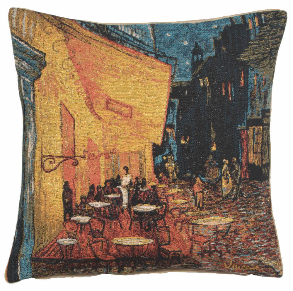 Cafe Terrace at Night European Pillow Cover 