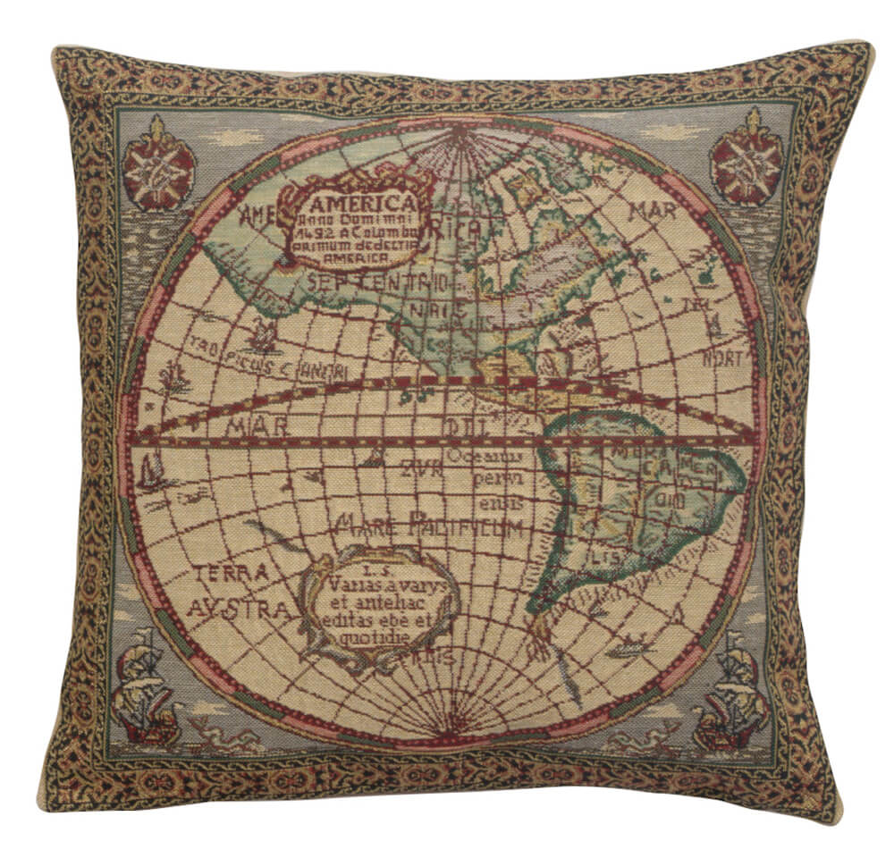 Map of the West Pillow Cover 