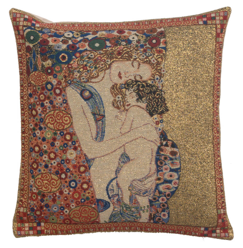 Mere et Enfant by Klimt Pillow Cover 