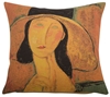Jeanne Hebuterne in a Large Hat I European Pillow Cover 