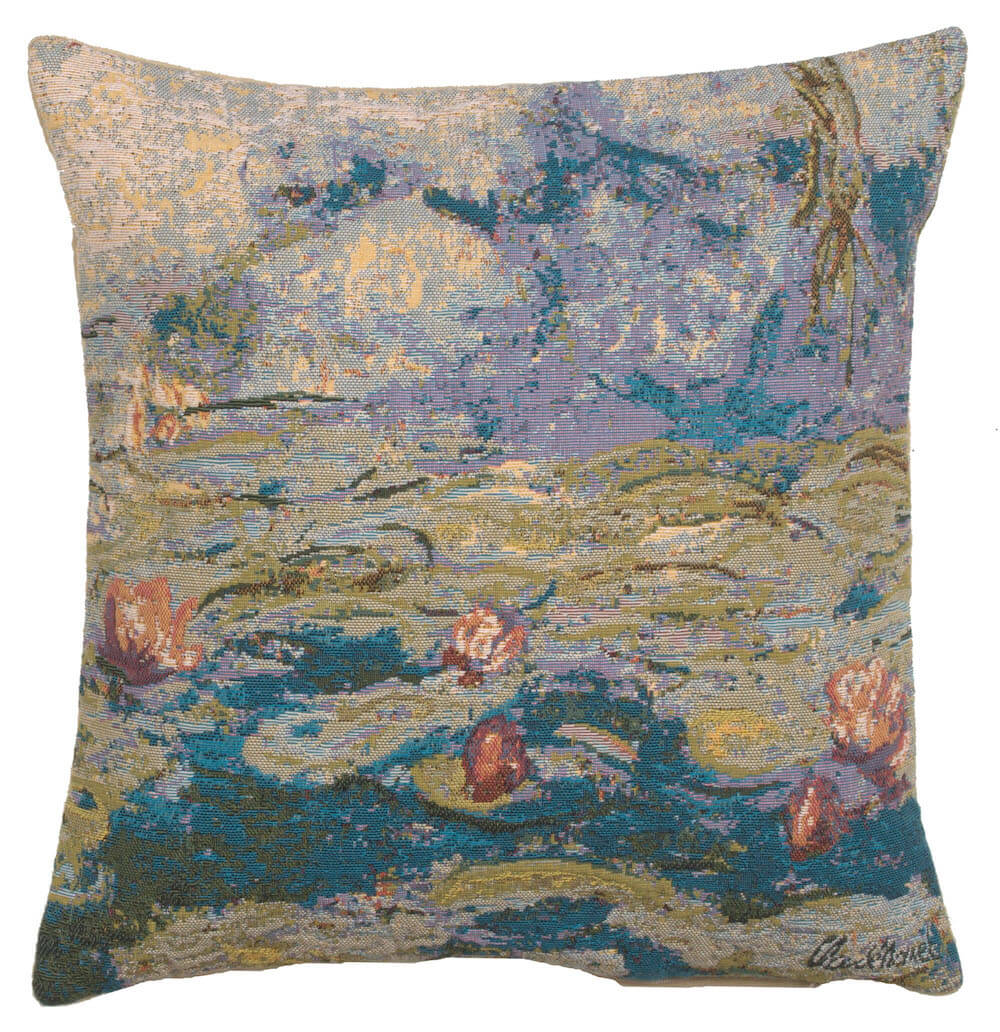 Monets Water Lilies European Pillow Cover 