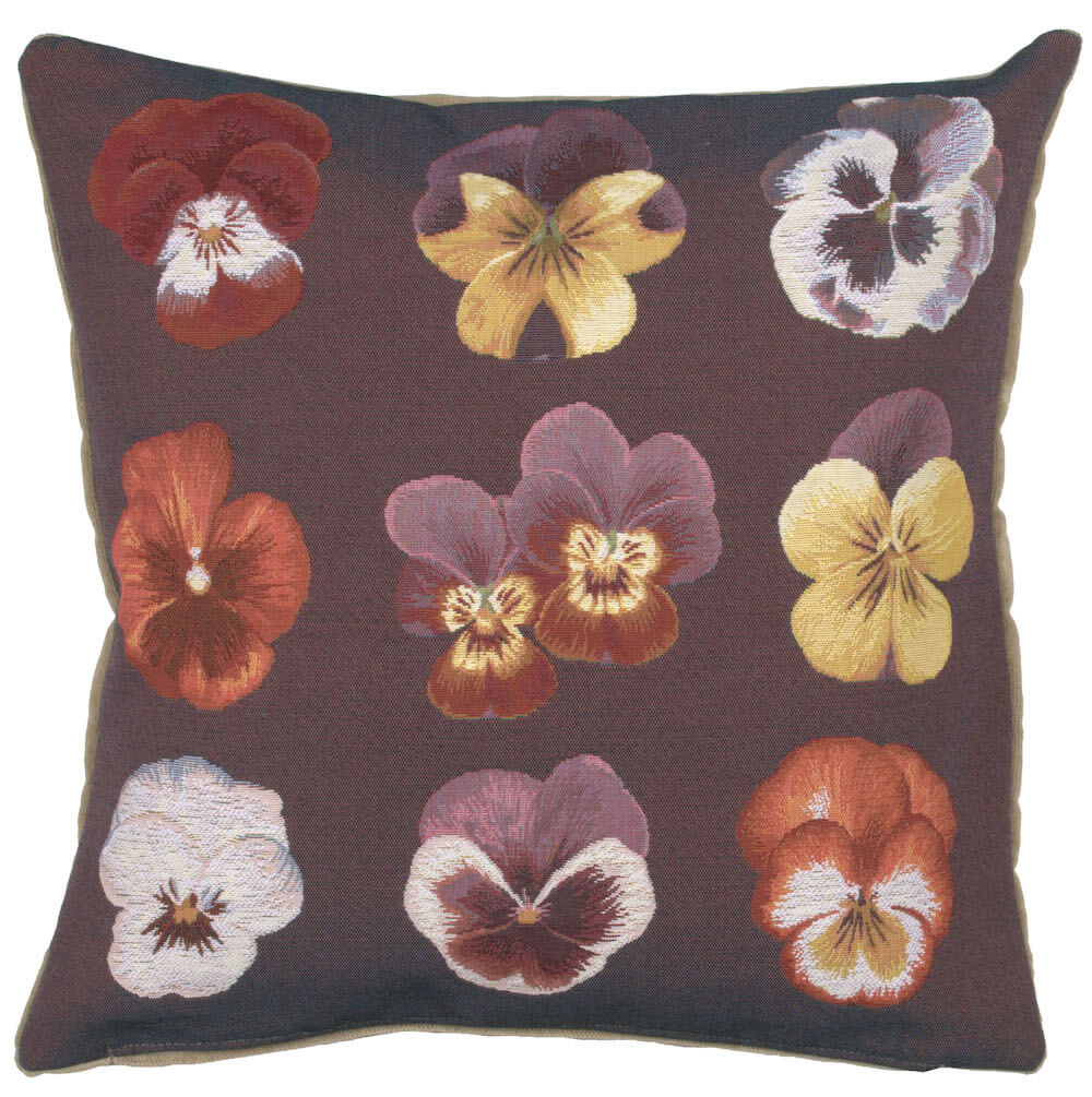 All over Pansies French Pillow Cover 