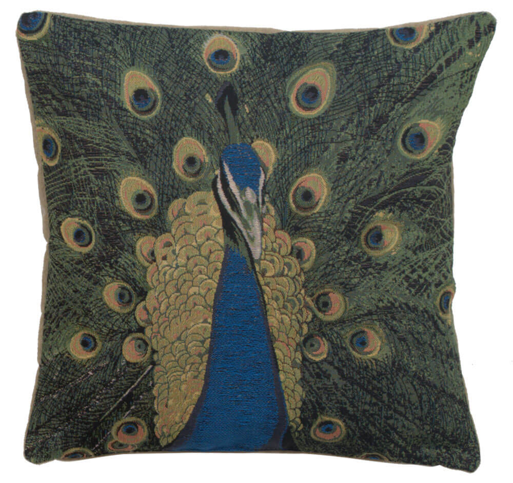 The Peacock French Pillow Cover 