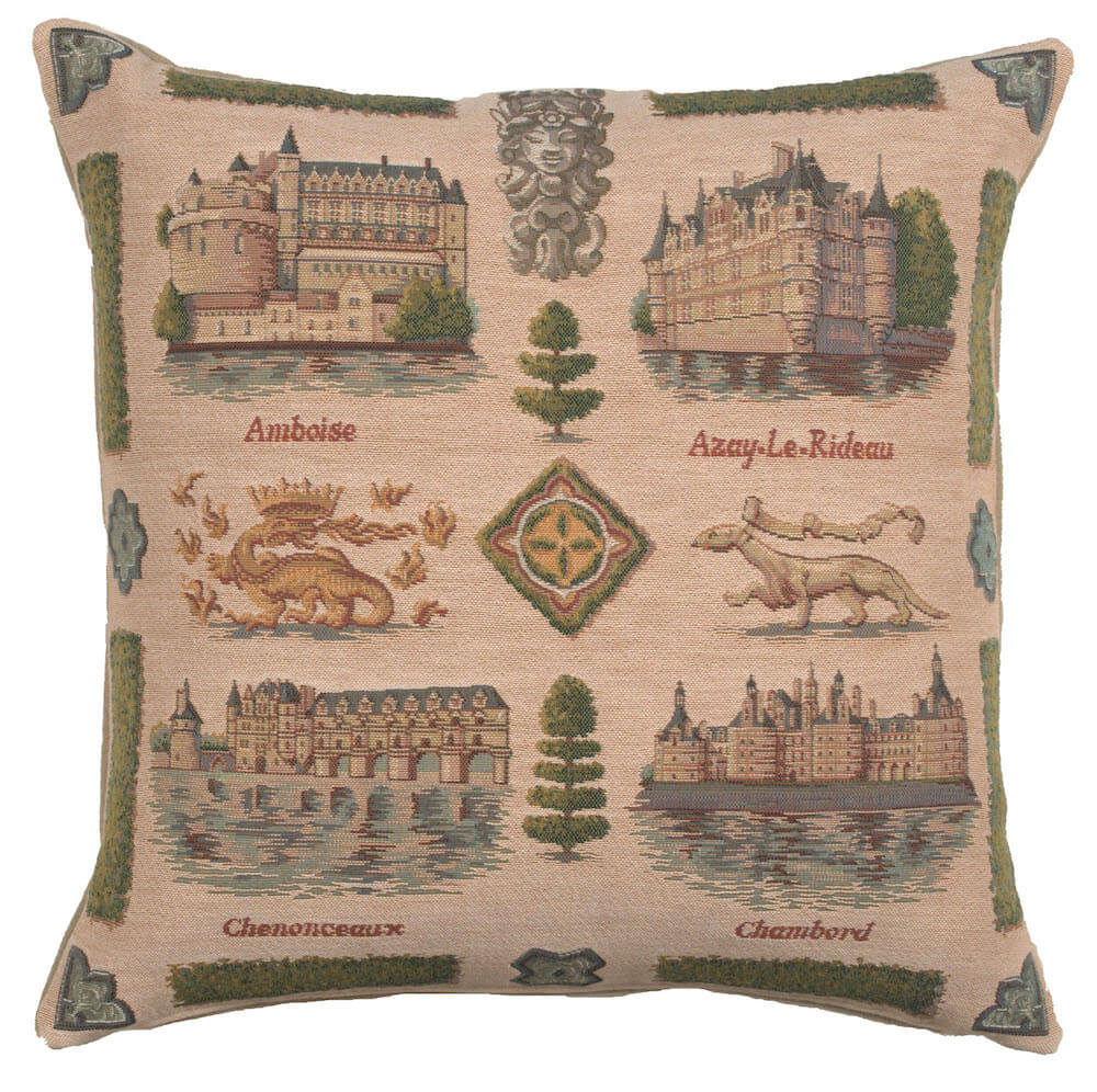 Loires castle French Pillow Cover 