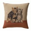 Two kittens One French Pillow Cover 