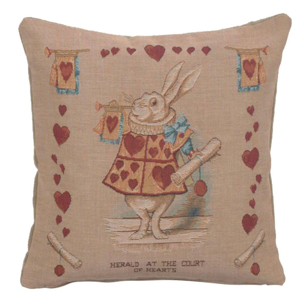 Heart Rabbit Alice In Wonderland I French Pillow Cover 