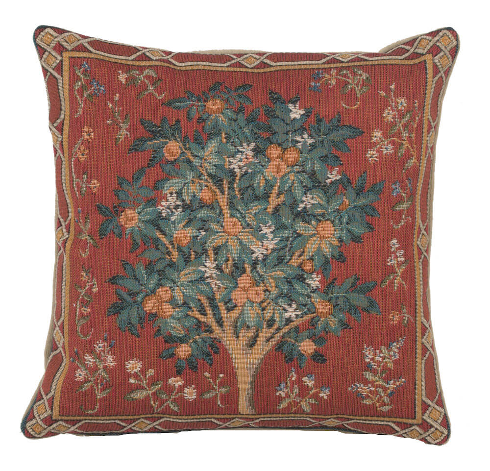 Orange Tree Small French Pillow Cover 