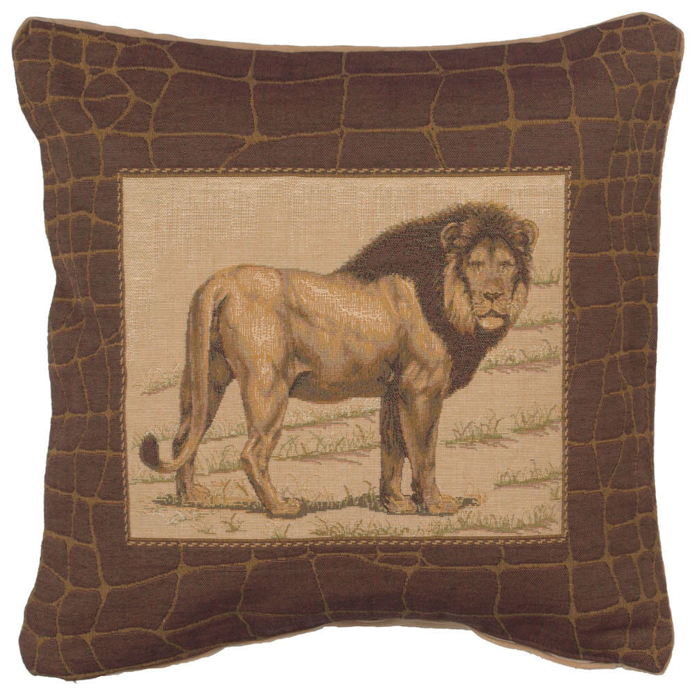 Savannah Lion French Pillow Cover 