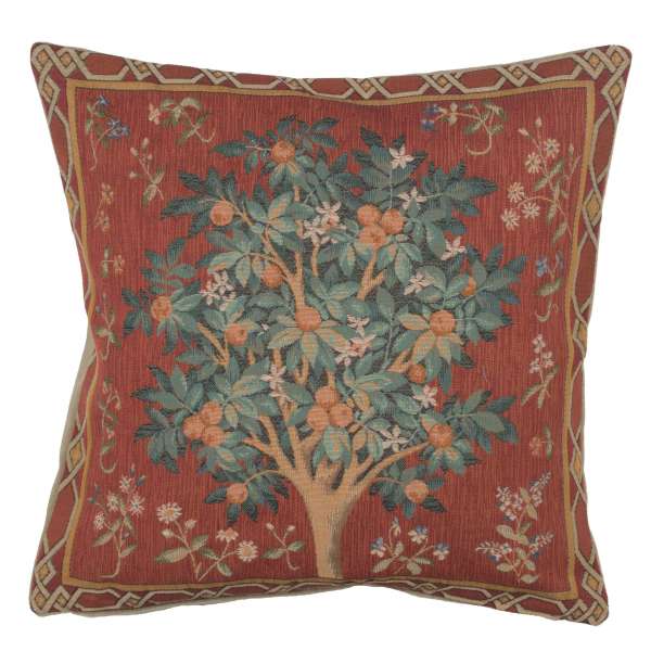 Orange Tree Large French Pillow Cover 