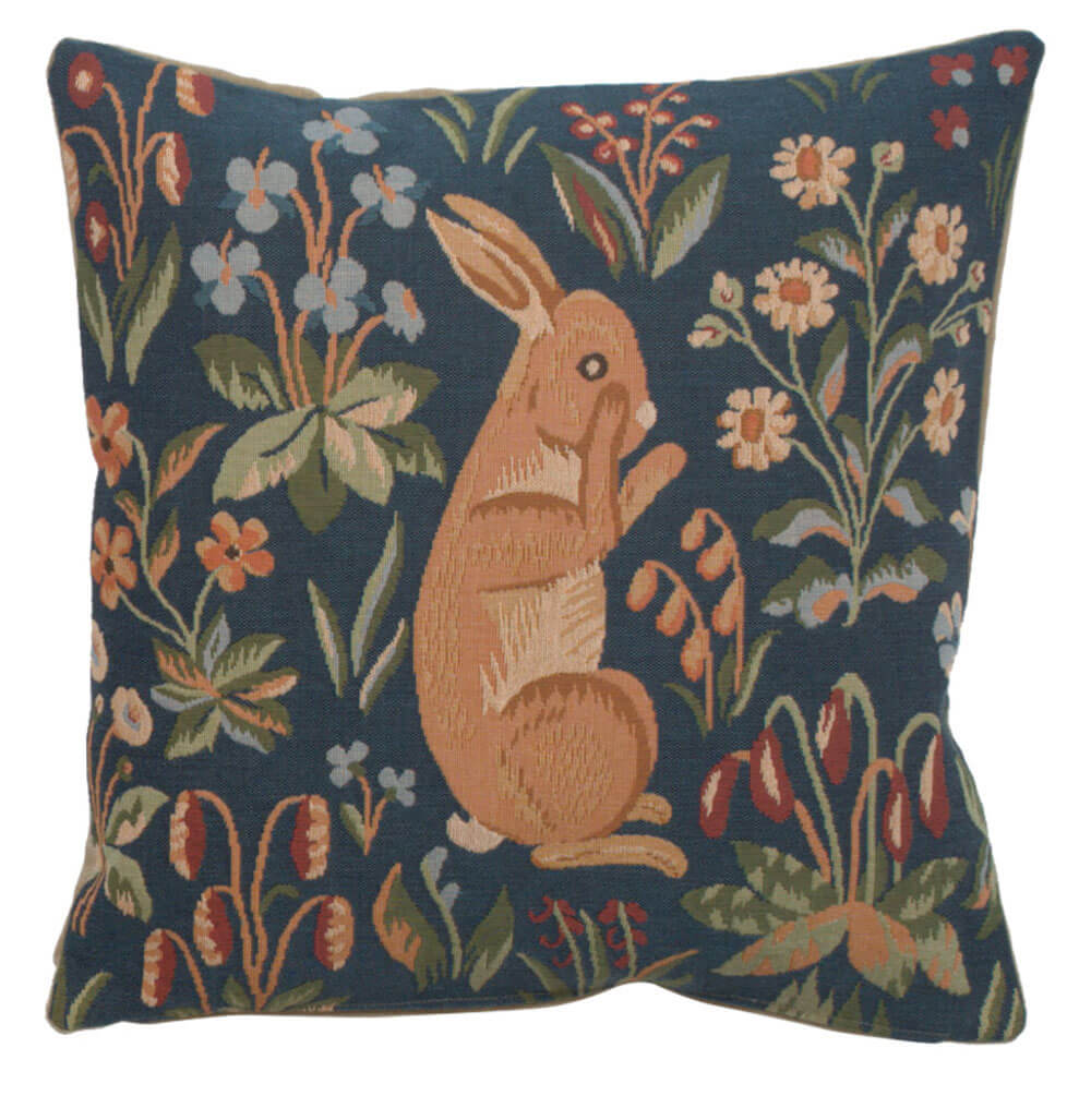 Medieval Rabbit Upright French Pillow Cover 