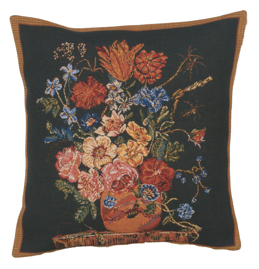 Terra Cotta Black IIII Pillow Cover 