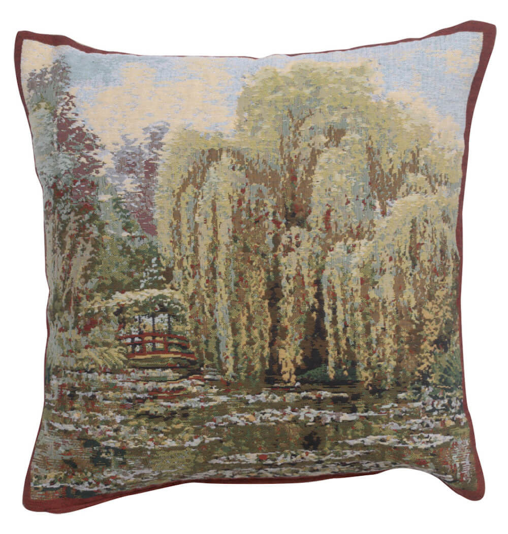 Bridge Monets Garden  European Pillow Cover 