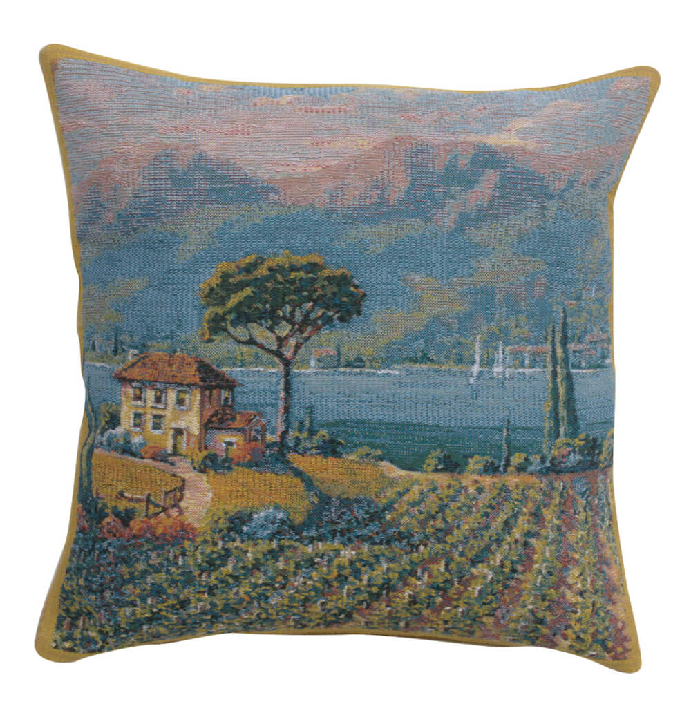 Lakeside Vineyard Left European Pillow Cover 