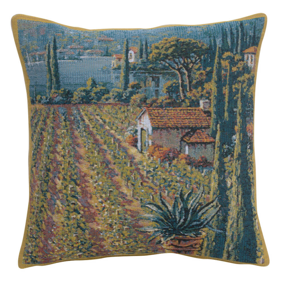 Lakeside Vineyard Right European Pillow Cover 