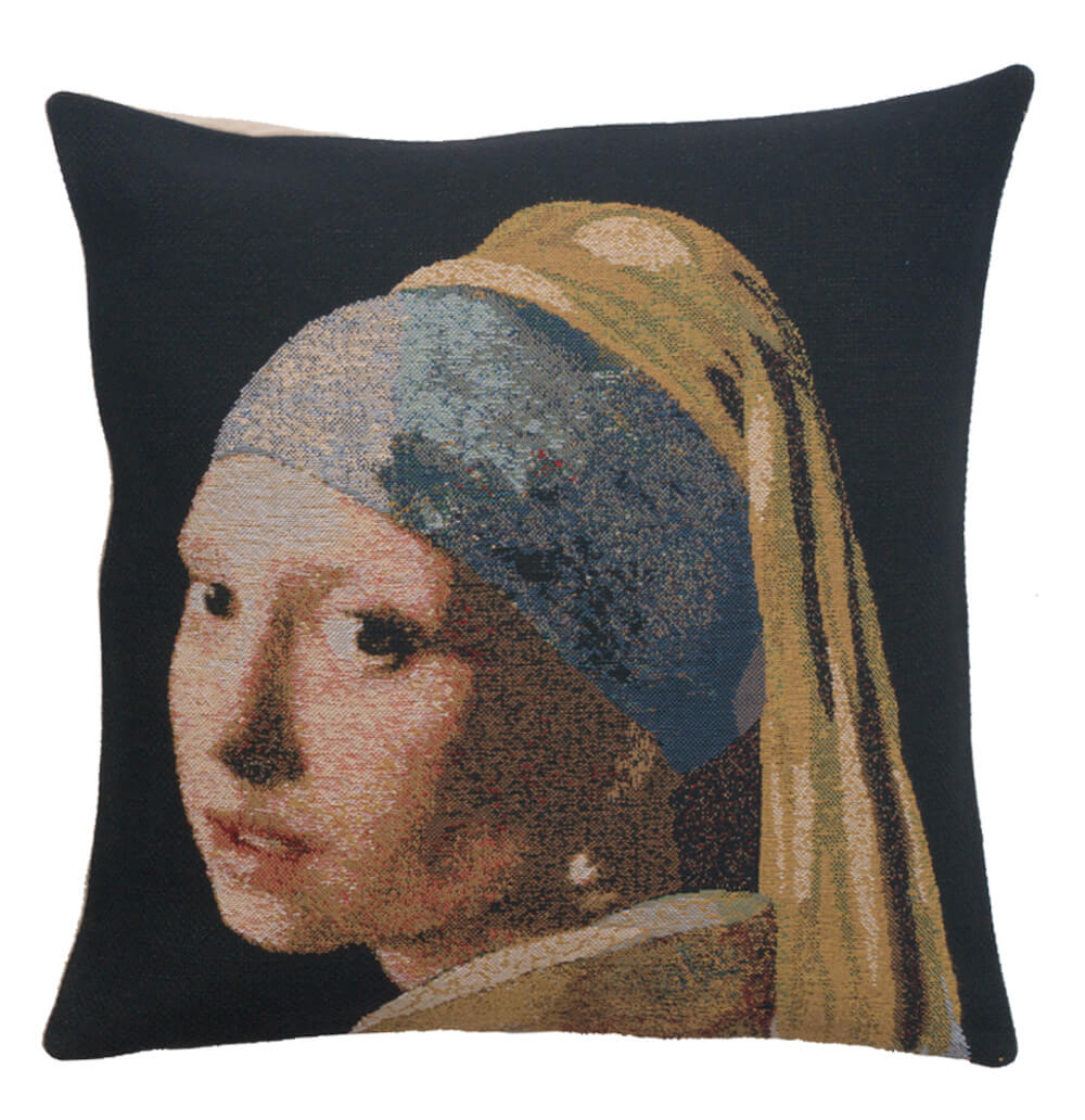 Girl With The Pearl Earring Pillow Cover 