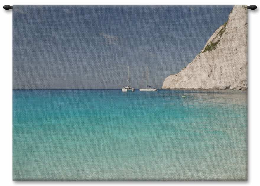 Zakhyntos Greek Island Wall Tapestry Carolina, USAwoven, Cotton, Hanging, Tapestries, Tapestry, Wall, Woven, Photograph, Photography, Exclusive, boats, tapestries, tapestrys, hangings, and, the