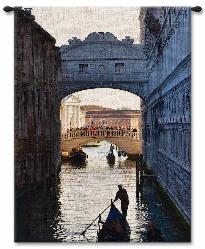Bridge of Sighs Venice I Wall Tapestry Carolina, USAwoven, Cotton, Hanging, Tapestries, Tapestry, Wall, Woven, Photograph, Photography, Exclusive, boats, tapestries, tapestrys, hangings, and, the