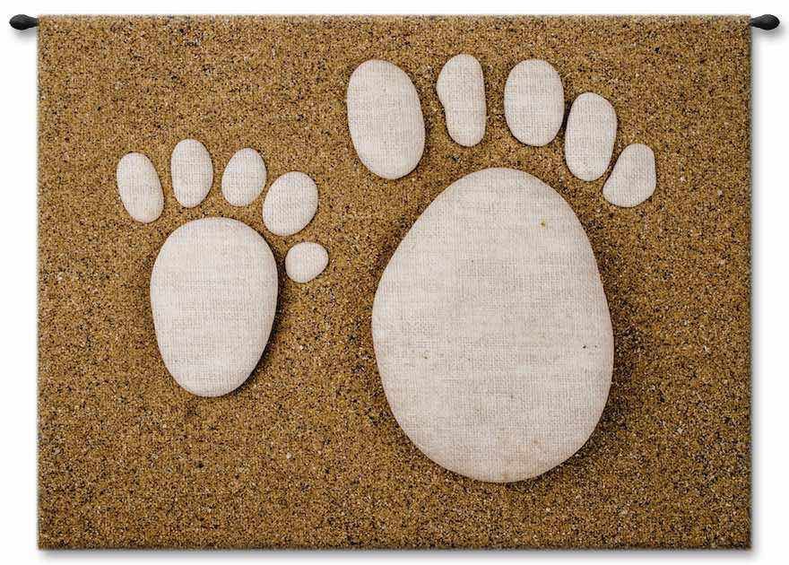 Big Foot, Little Foot Wall Tapestry Carolina, USAwoven, Cotton, Hanging, Tapestries, Tapestry, Wall, Woven, Photograph, Photography, Exclusive, tapestries, tapestrys, hangings, and, the