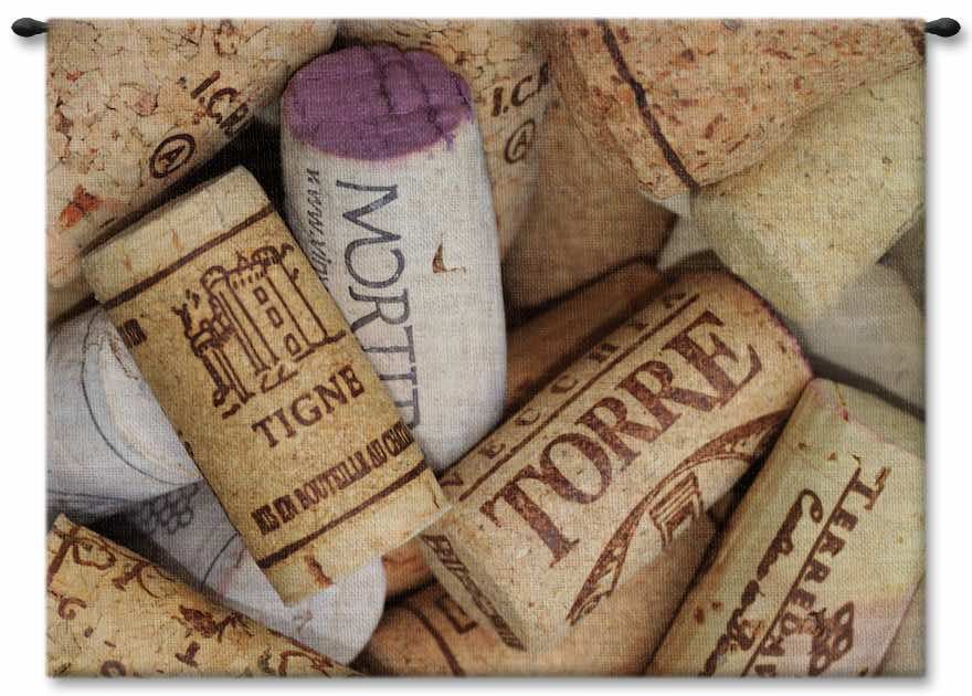 Wine Corks II Wall Tapestry Carolina, USAwoven, Cotton, Hanging, Tapestries, Tapestry, Wall, Woven, Photograph, Photography, Exclusive, tapestries, tapestrys, hangings, and, the