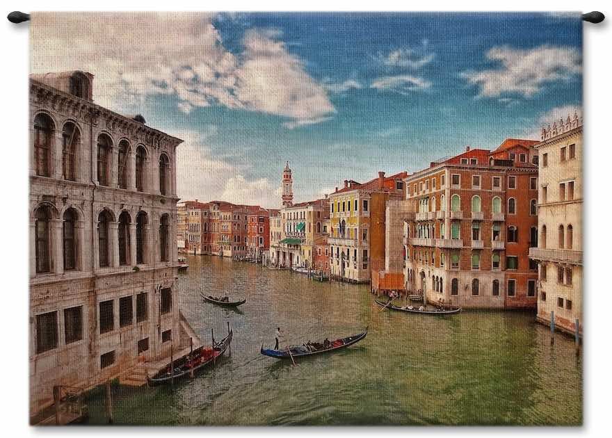 Venetian Grand Canal Wall Tapestry Carolina, USAwoven, Cotton, Hanging, Tapestries, Tapestry, Wall, Woven, Photograph, Photography, Exclusive, venice, italy, tapestries, tapestrys, hangings, and, the