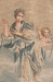 Portiere Blue Lady French Wall Tapestry - W-681